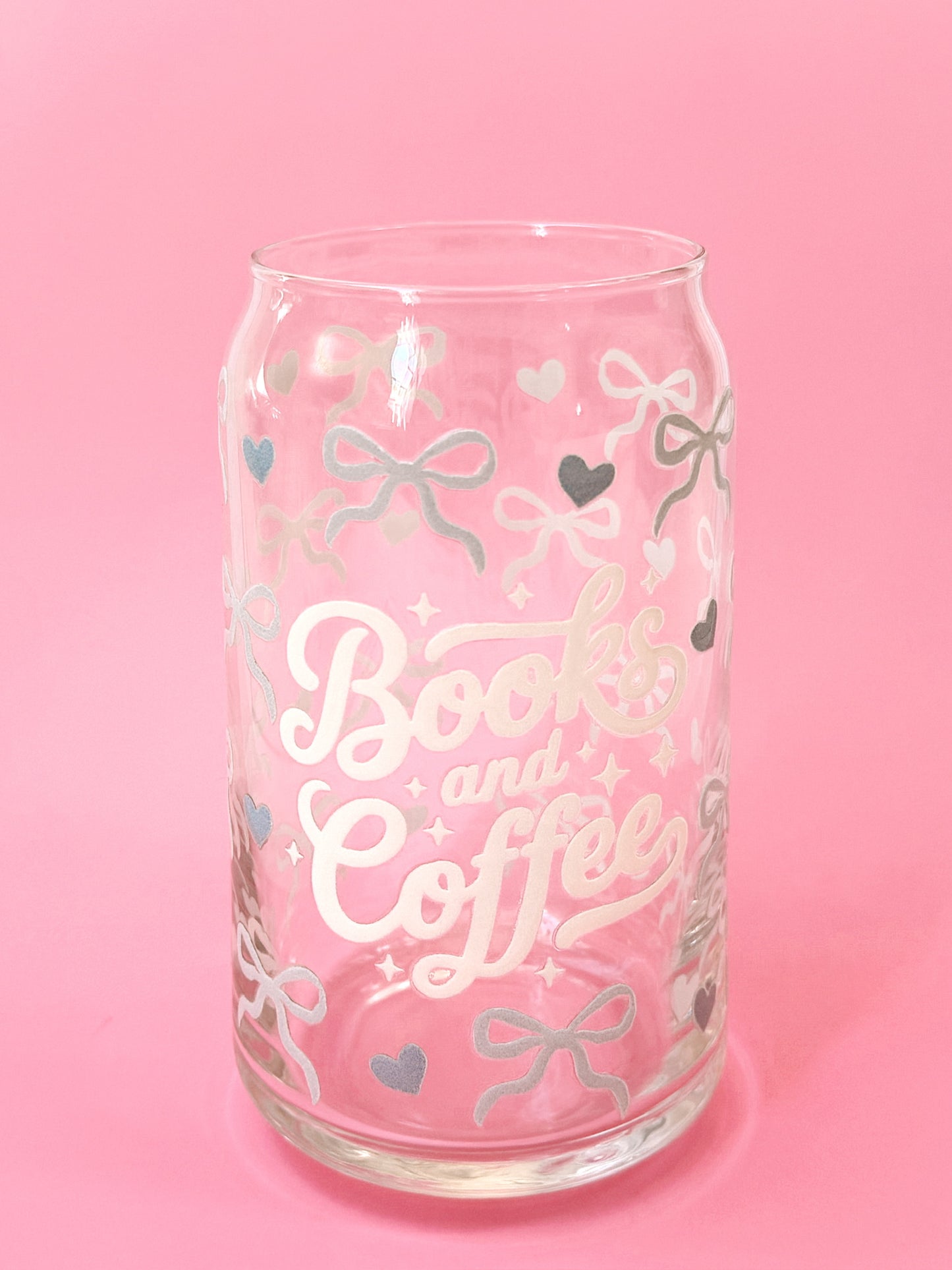 Books & Coffee Glass Cup