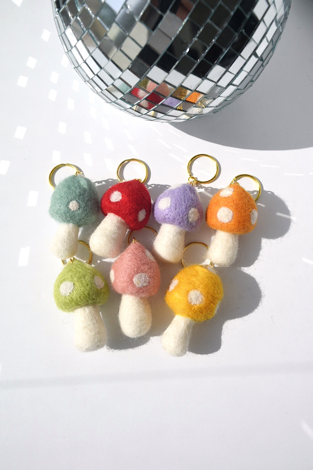 Mushroom Keychain Wristlet