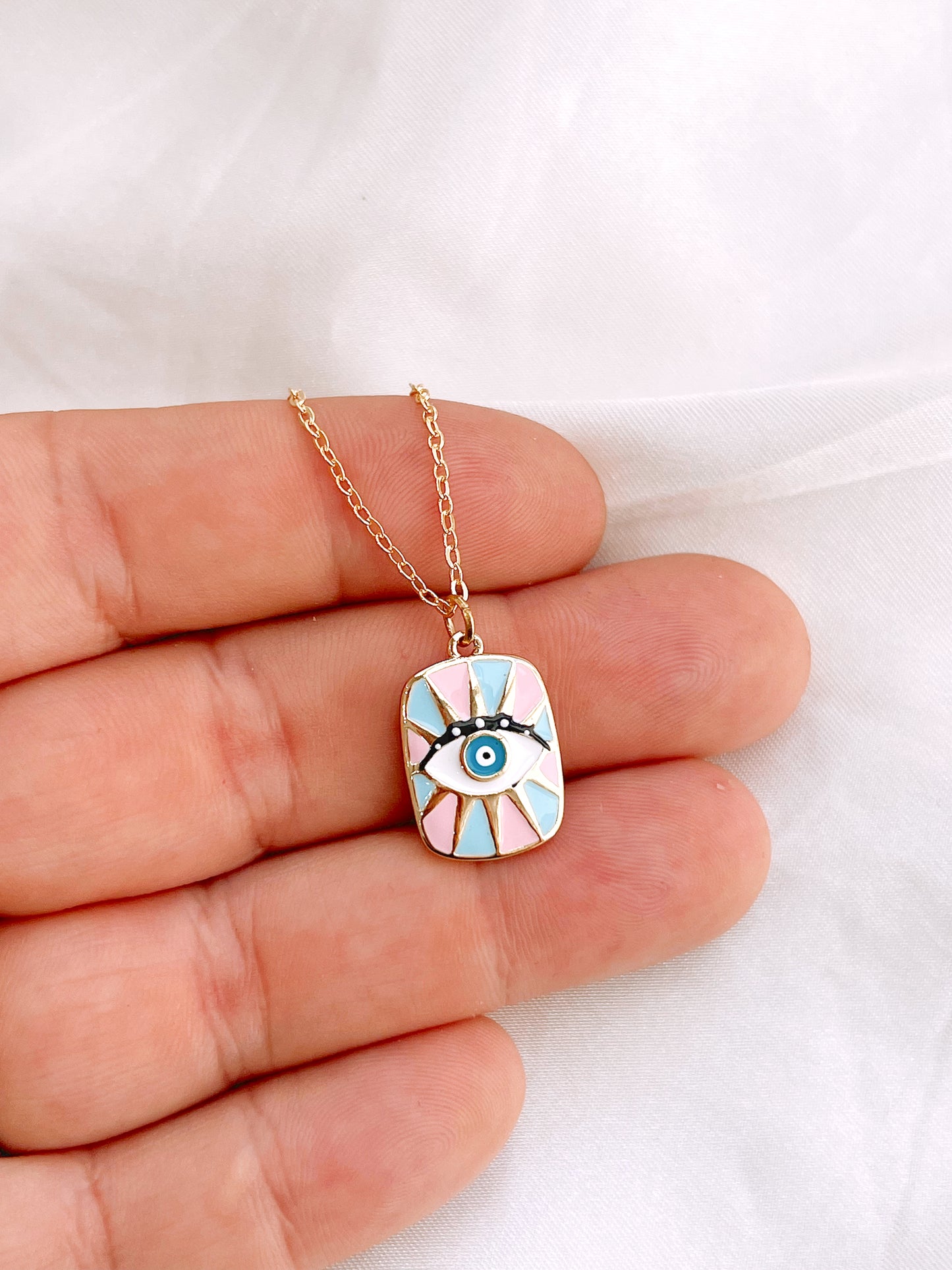 Don't Look Evil Eye Gold-Filled Necklace
