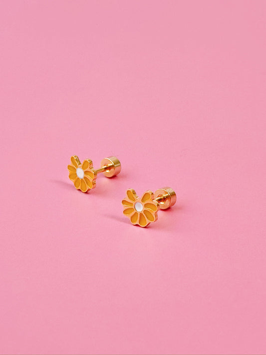 Forget Me Not Flatback Screwback Studs
