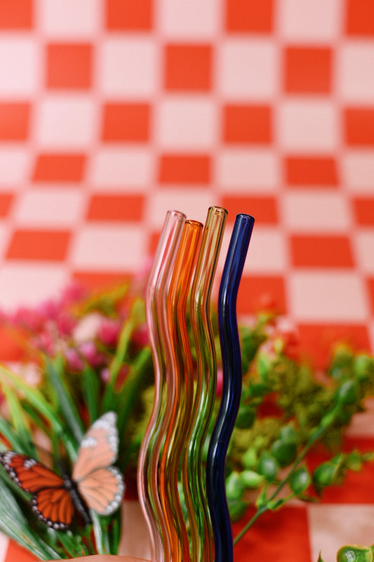 Wavy Glass Straws