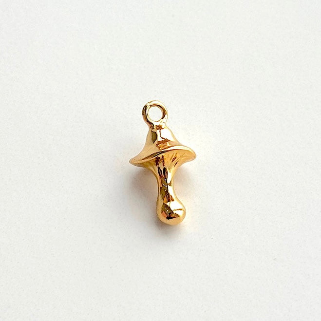 Mini Mushroom Gold Charm