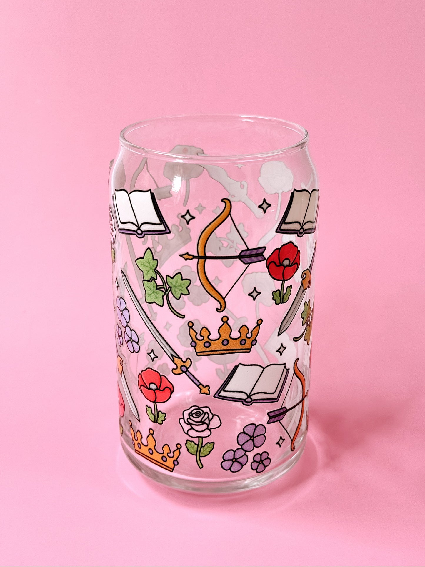 Fantasy Bookish Glass Cup