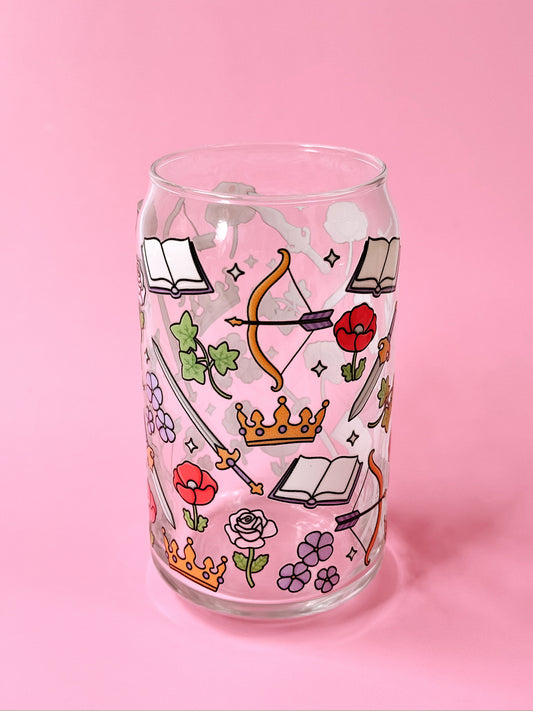 Fantasy Bookish Glass Cup