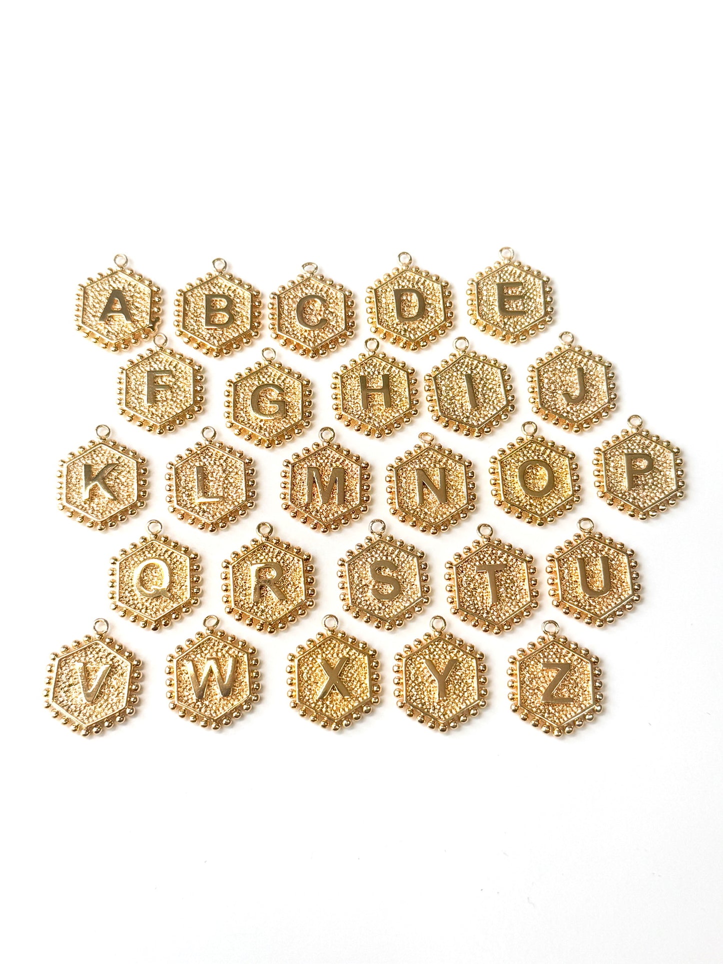 Hex Letter Gold Charm