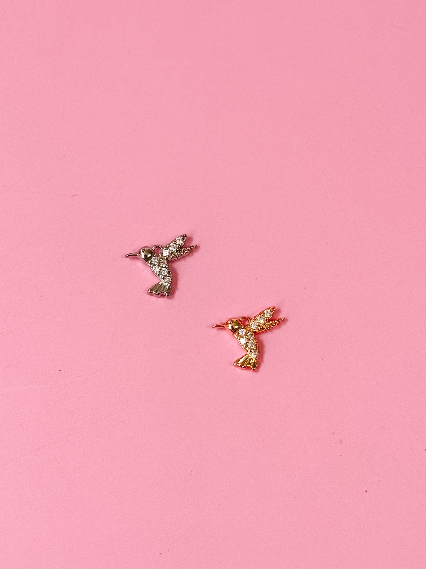 Hummingbird Sparkle Charm (Gold + Silver)