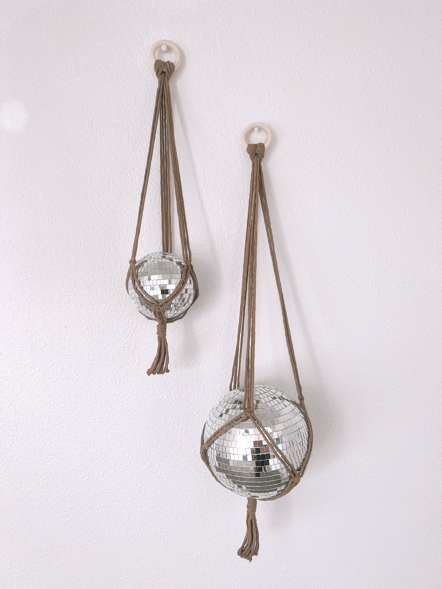 Disco Ball Hangers - Latte Brown