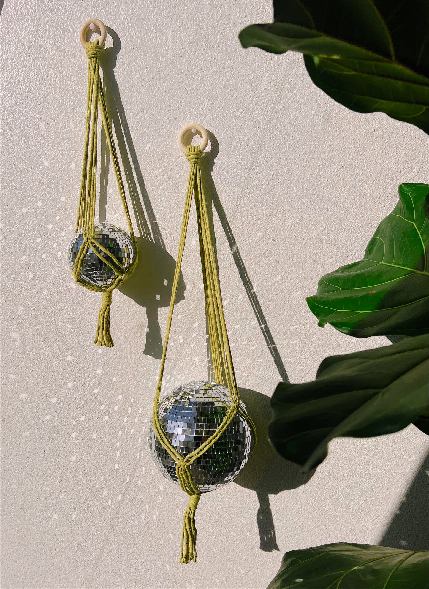 Disco Ball Hangers - Chartreuse