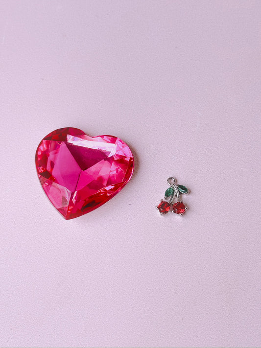 Baby Cherries Silver Charm