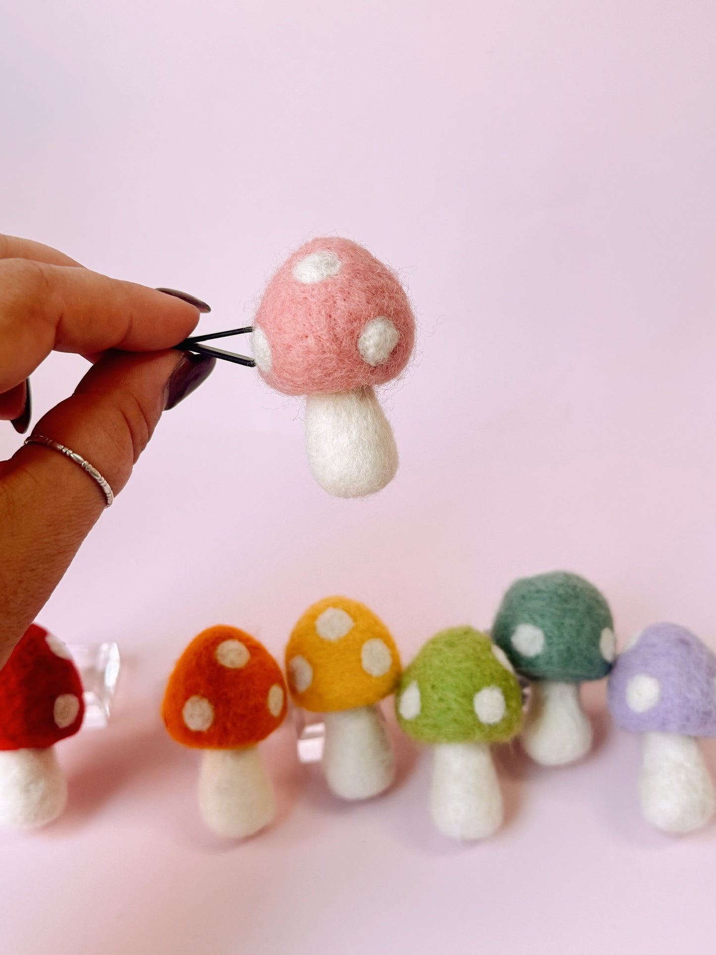 Felt Mushroom Car Vent Clip