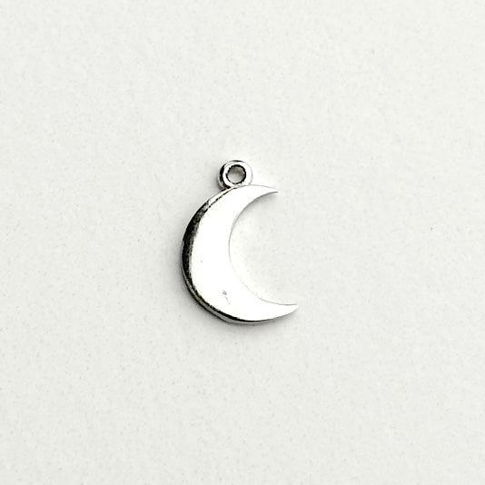 Crescent Moon Silver Charm