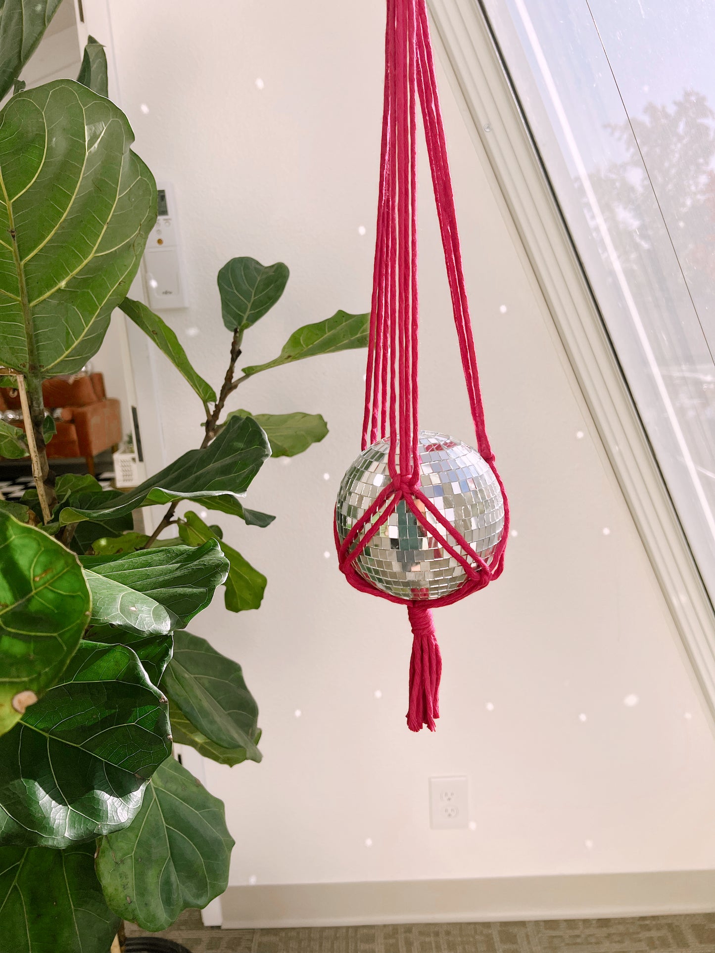 Disco Ball Hangers - Fuschia