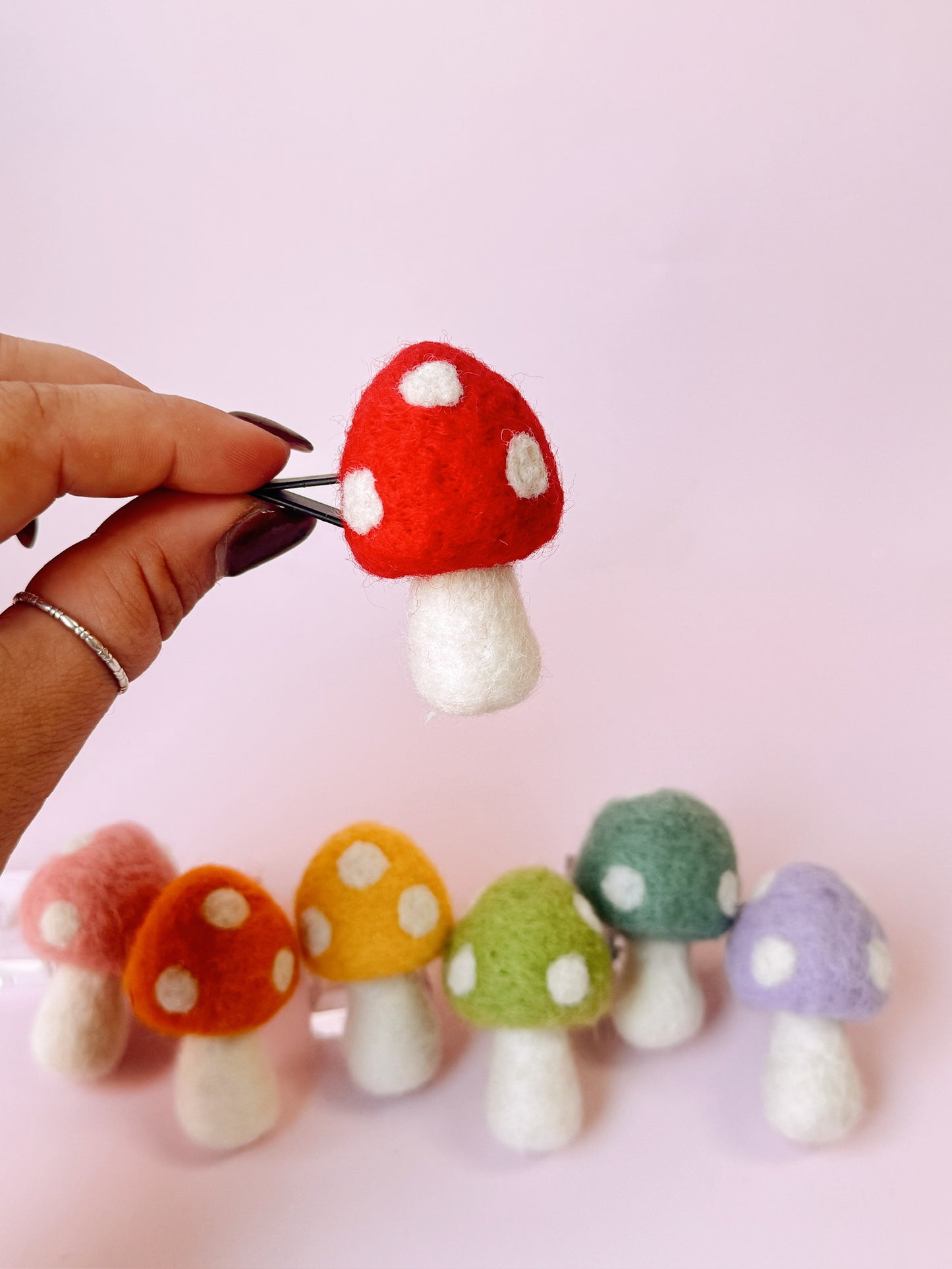 Felt Mushroom Car Vent Clip