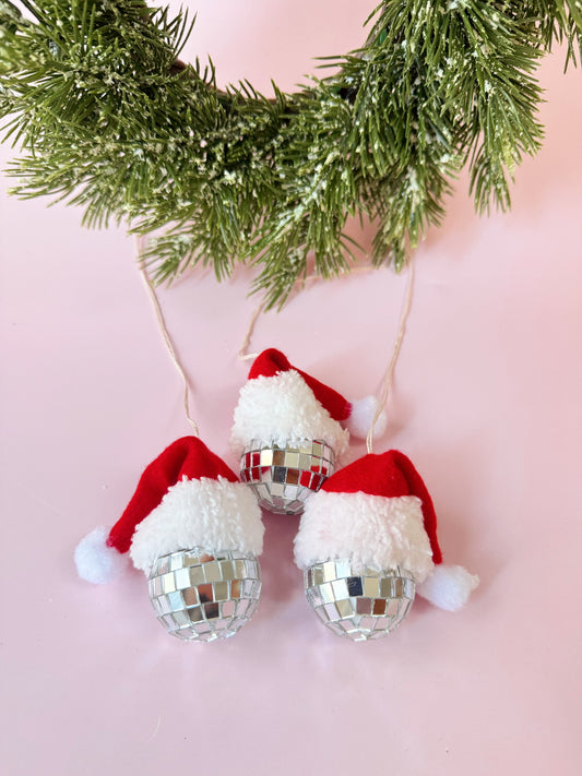 Disco Santa Hat Ornament