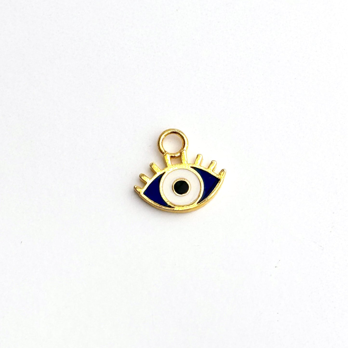 Blue Protection Eye Gold Charm