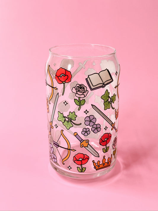 Fantasy Bookish Glass Cup