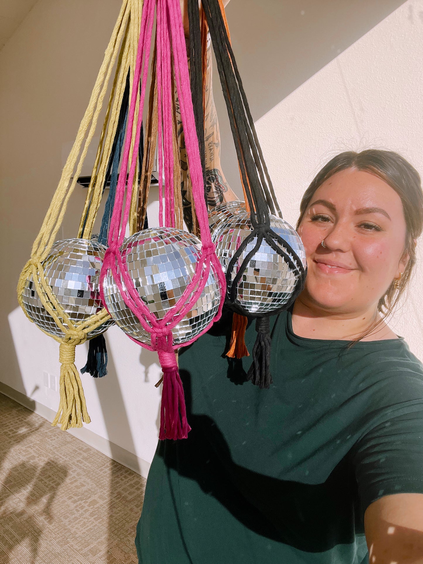 Disco Ball Hangers - Fuschia