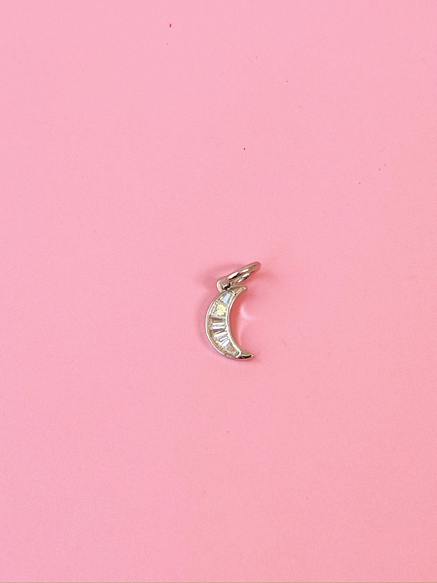 Crystal Moon Charm (Gold + Silver)