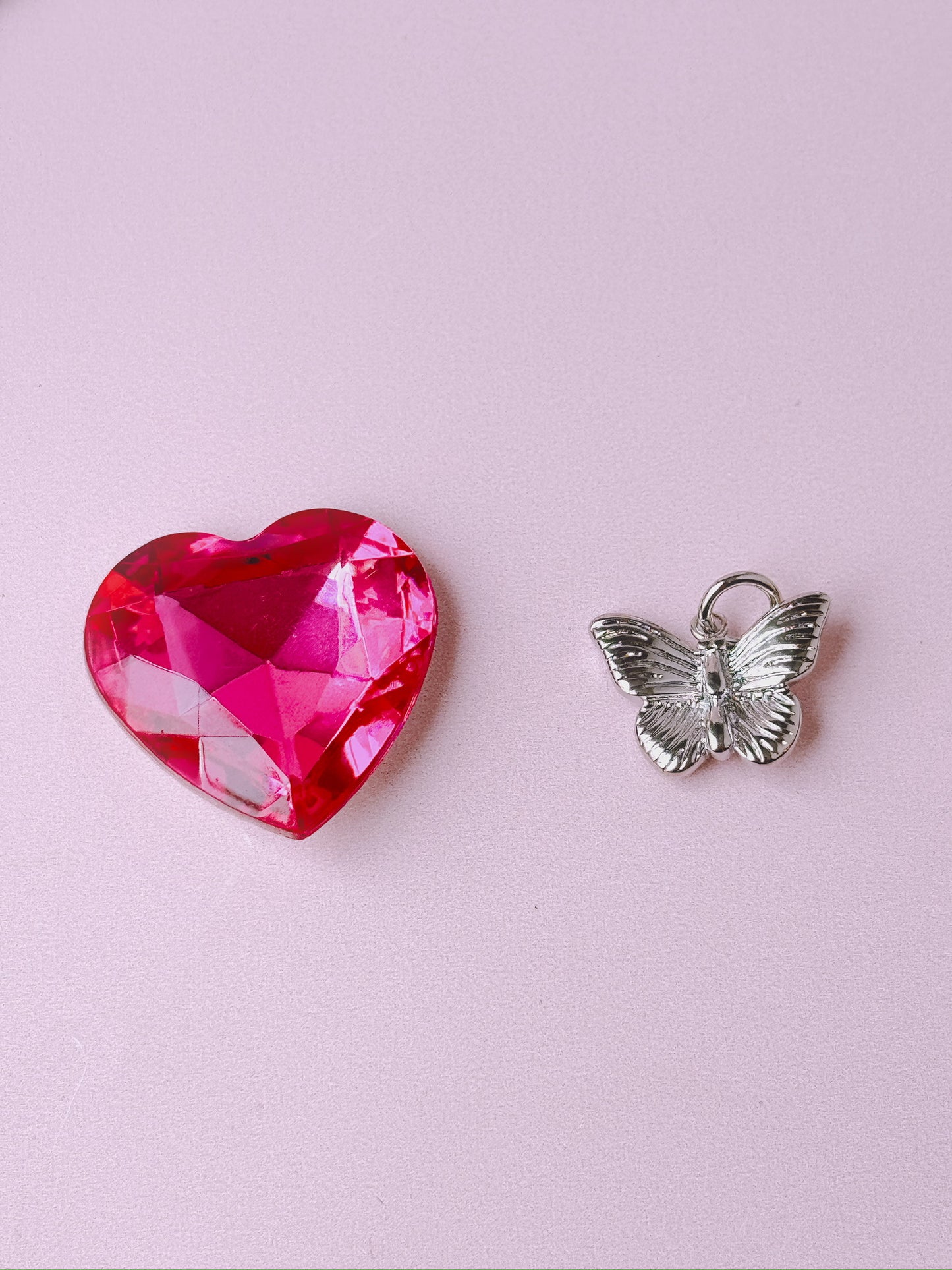 3D Silver Butterfly Charm