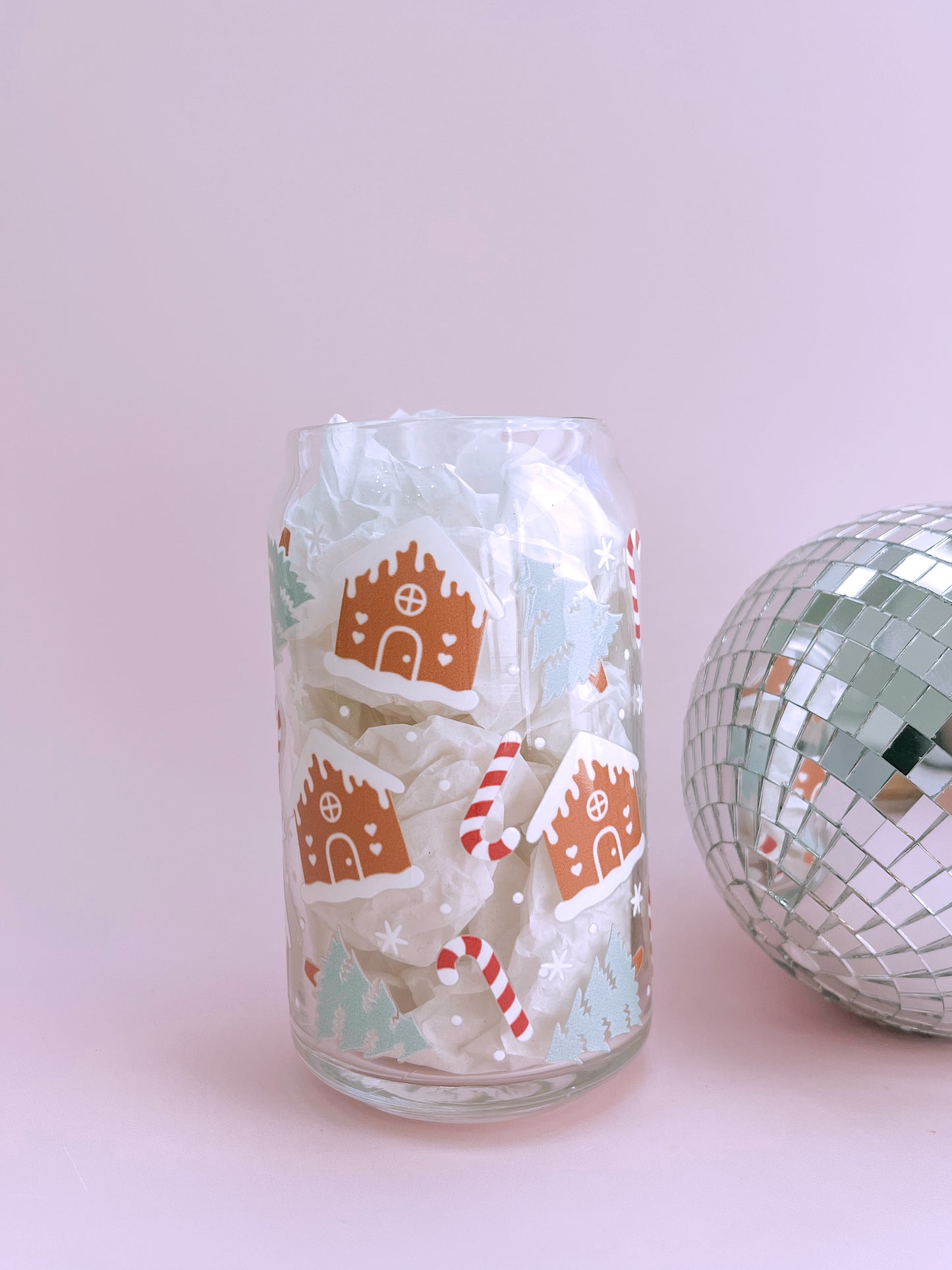 Gingerbread House Glass Cup