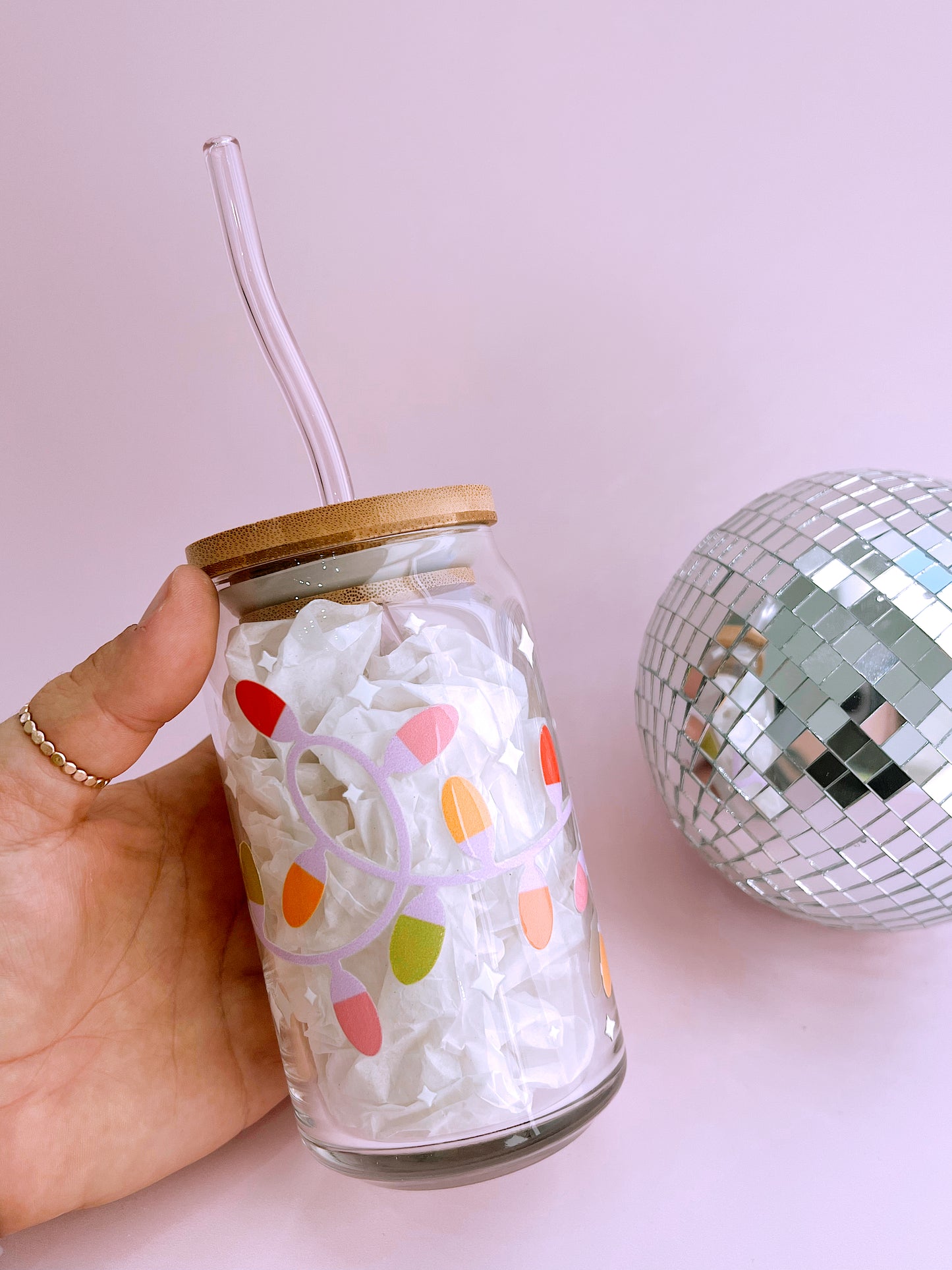 String of Lights Glass Cup
