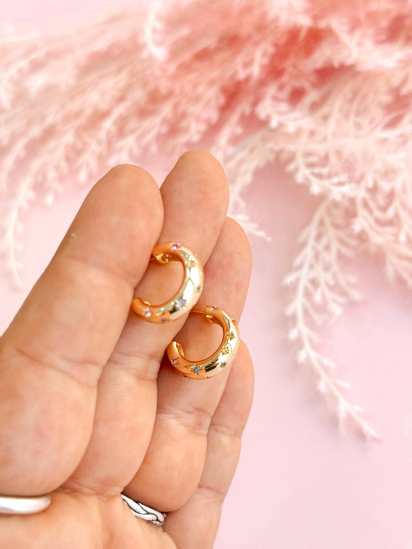 Bejeweled Chunky Hoops