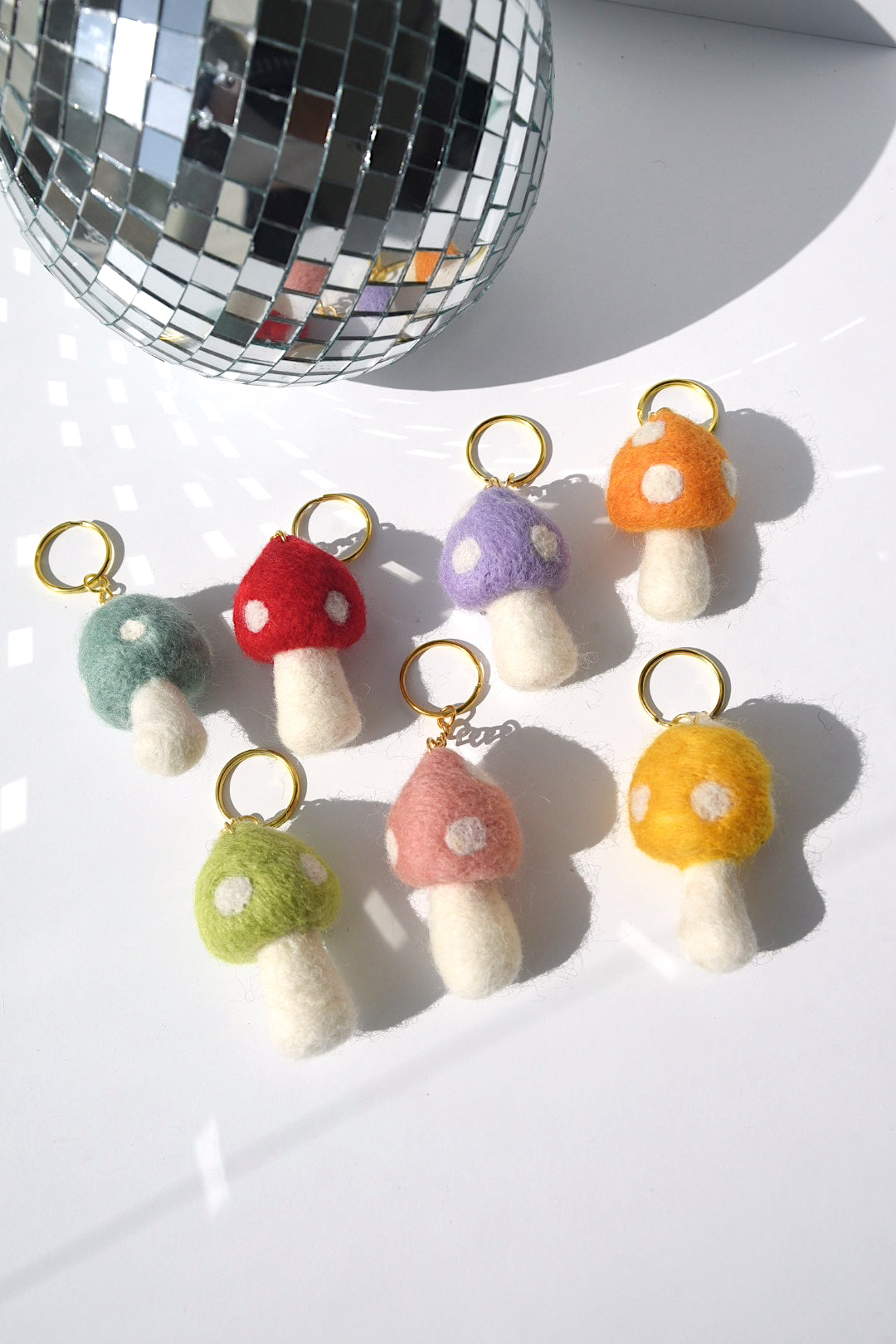 Felt Mushroom Keychain