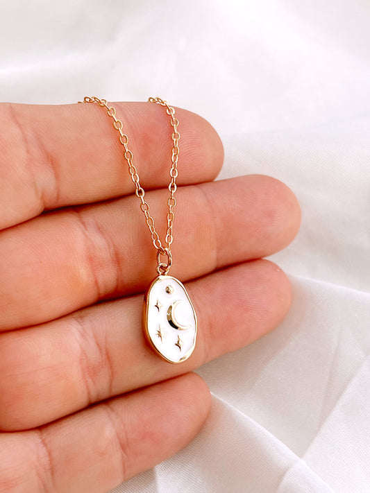 New Moon Gold-Plated Pendant Necklace