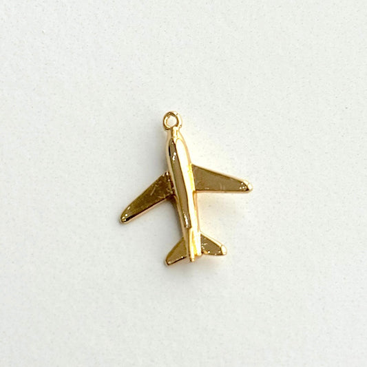 Airplane Charm (Gold + Silver)