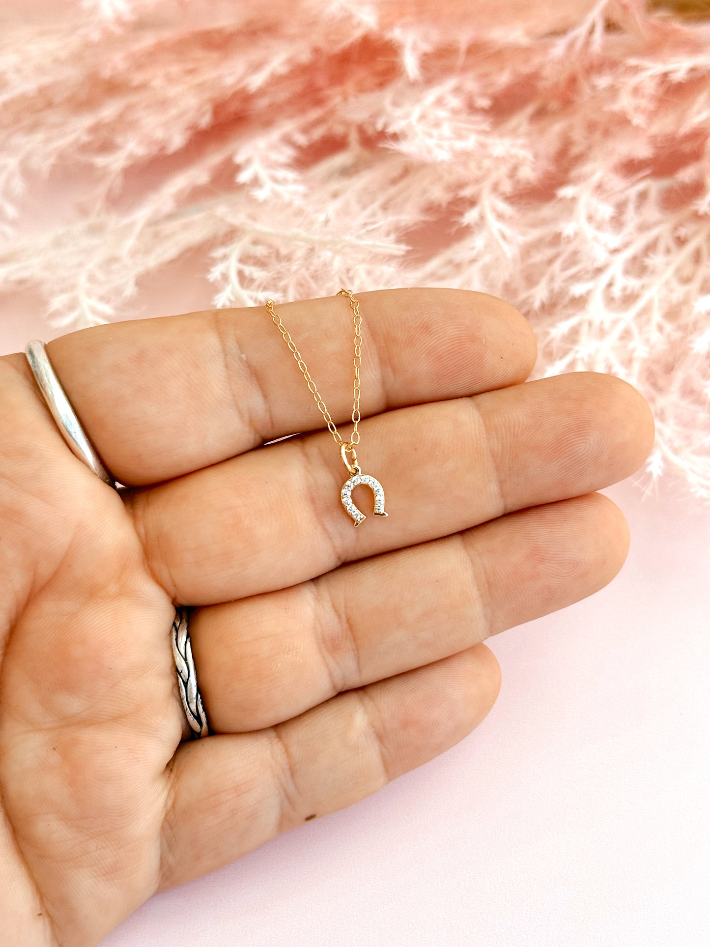 Tiny Horseshoe Gold-Plated Pendant Necklace