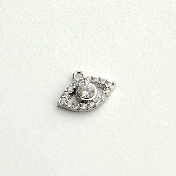 Sparkle Eye Silver Charm