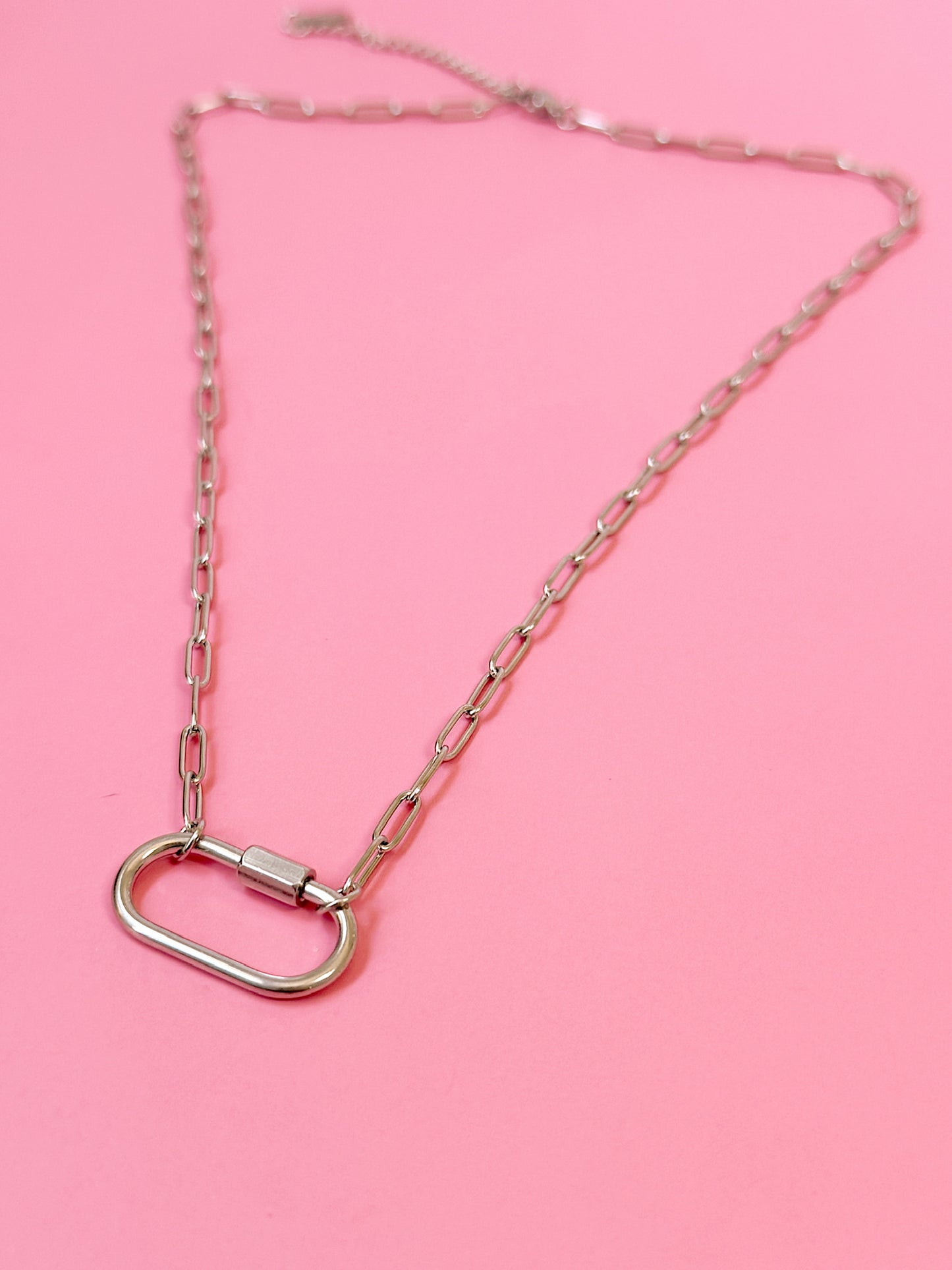 Vixen Silver Carabiner Necklace