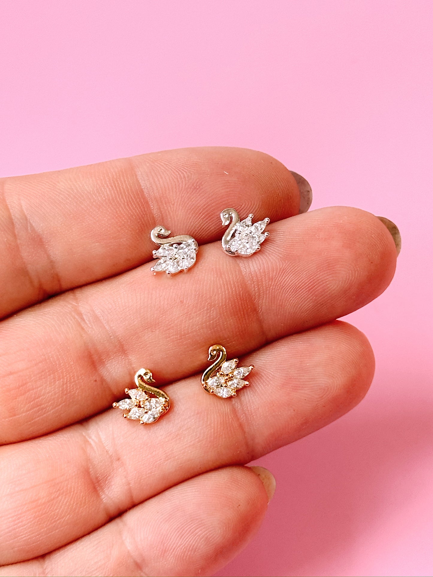 Swan Dive Studs (Gold + Silver)