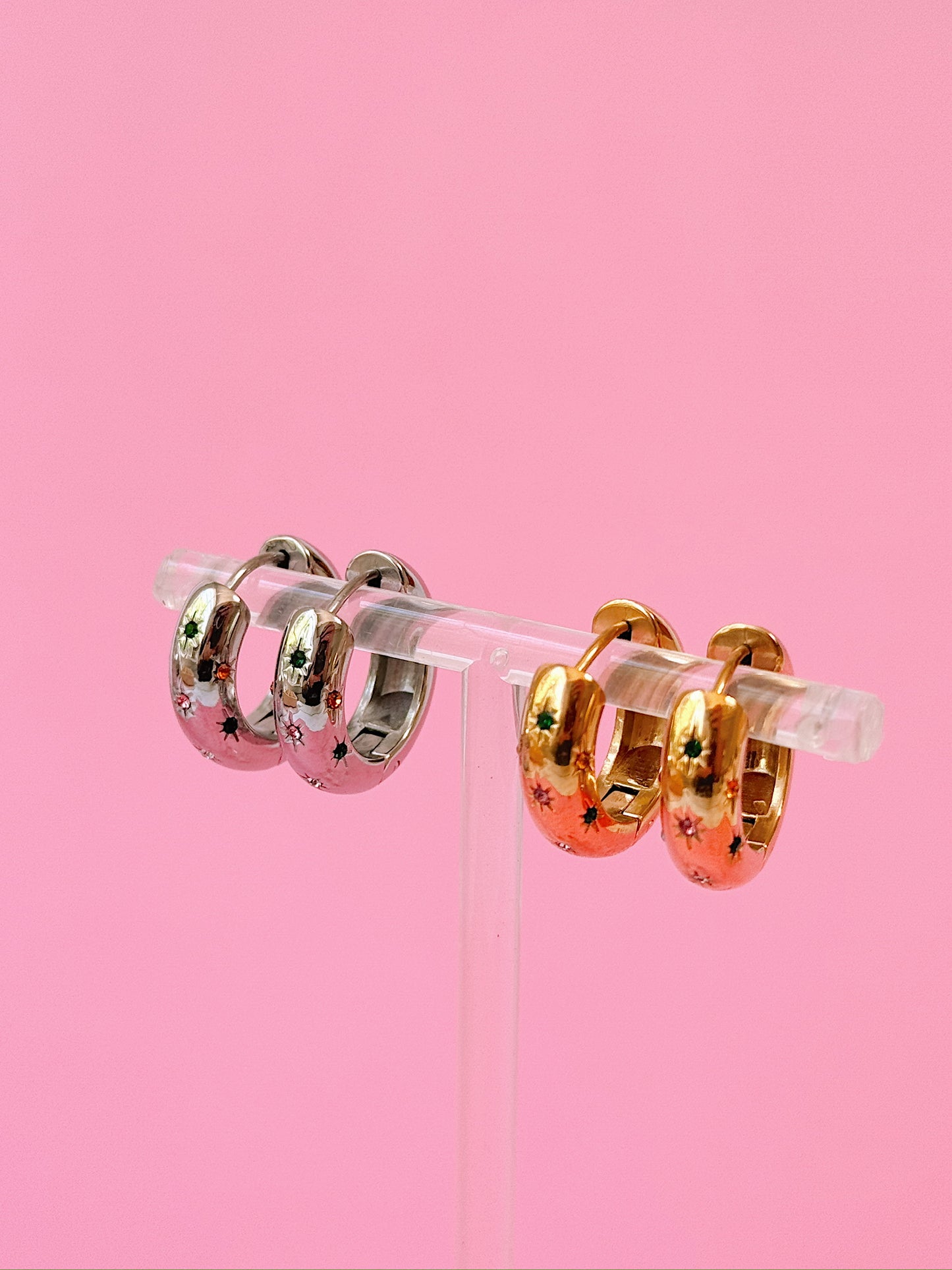 Gemstoned Hoops