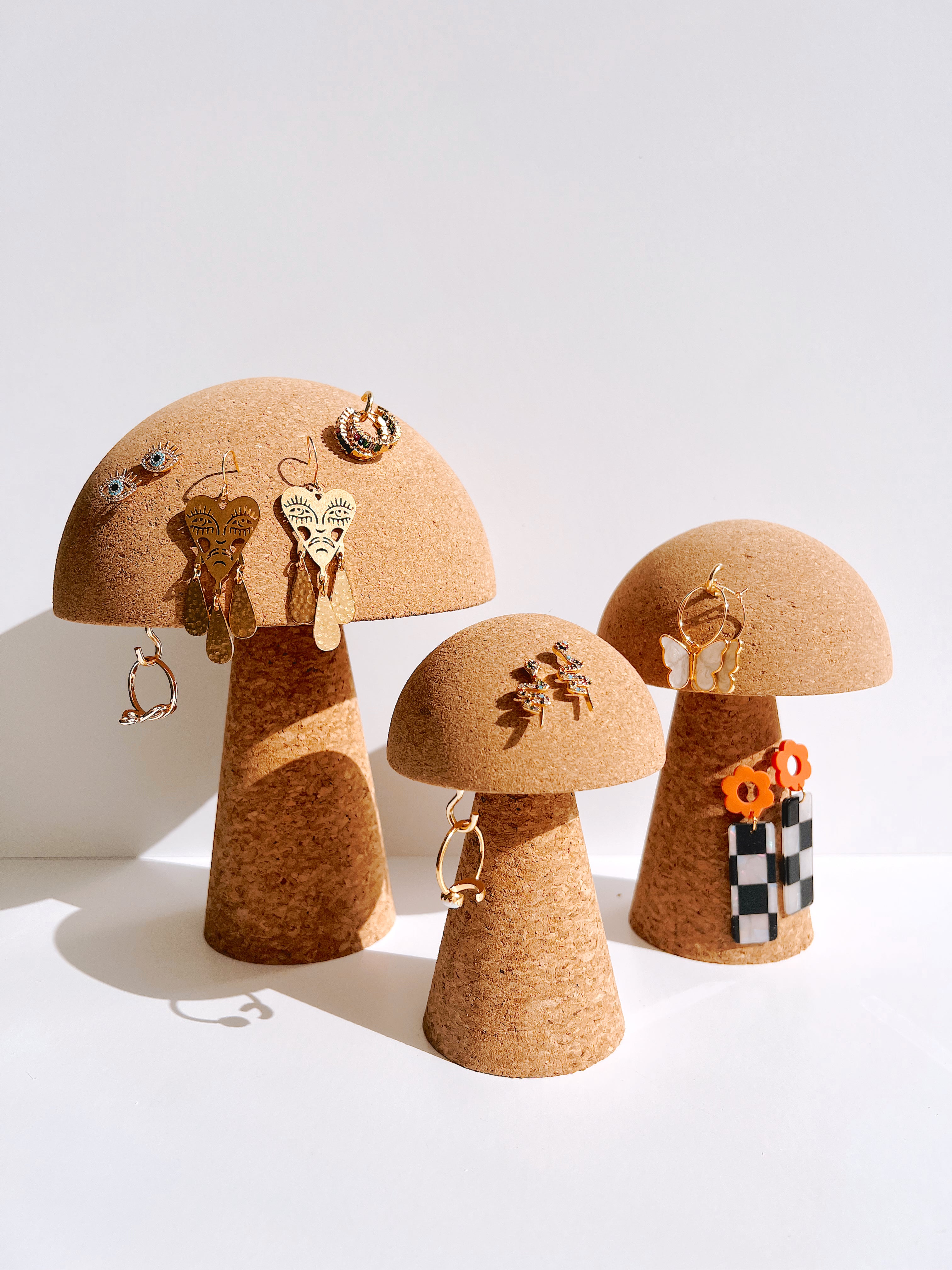 5Pcs Mushroom Ring Tassel Silky Handmade Craft Tassel with Golden