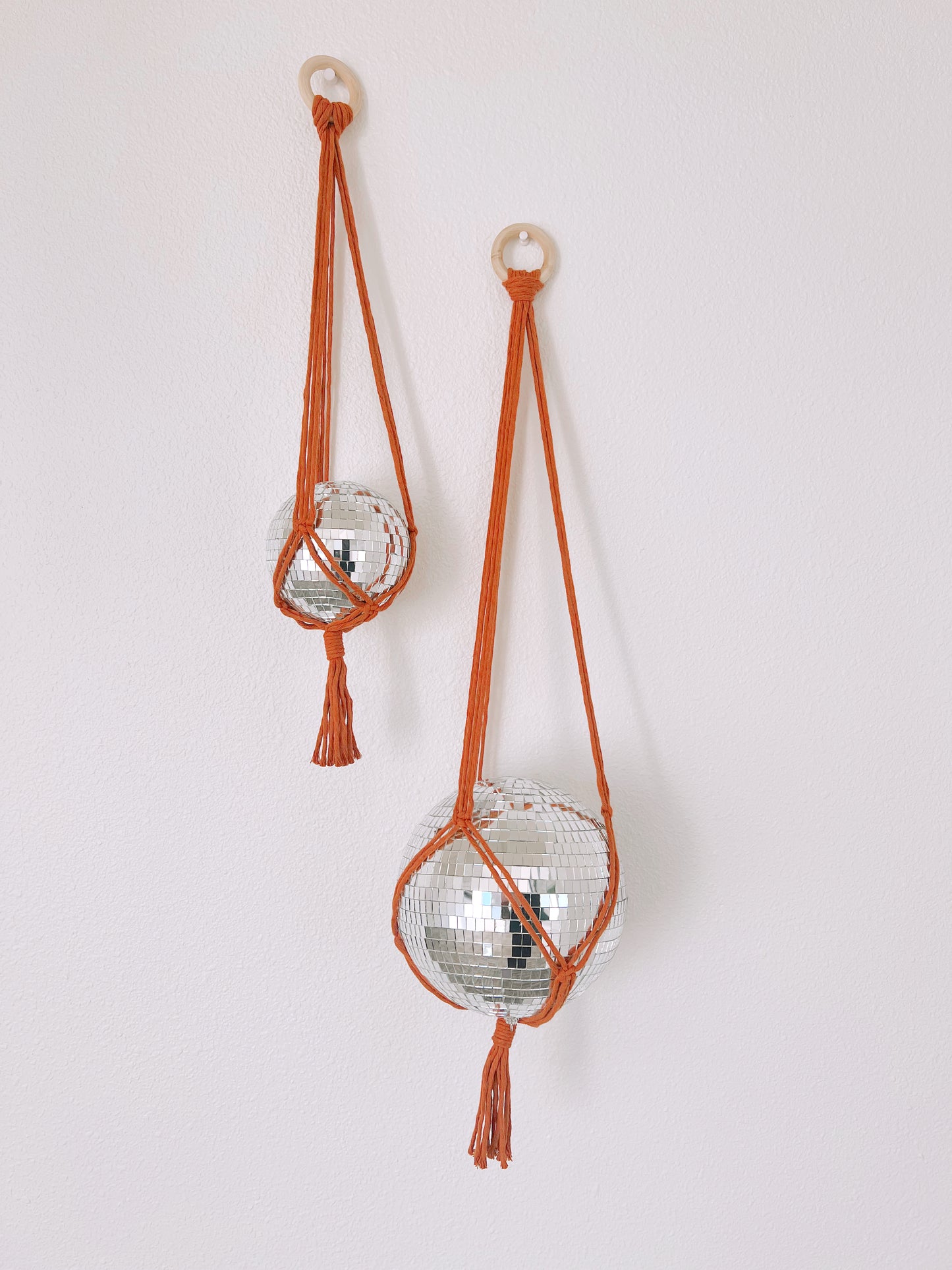 Disco Ball Hangers - Burnt Orange