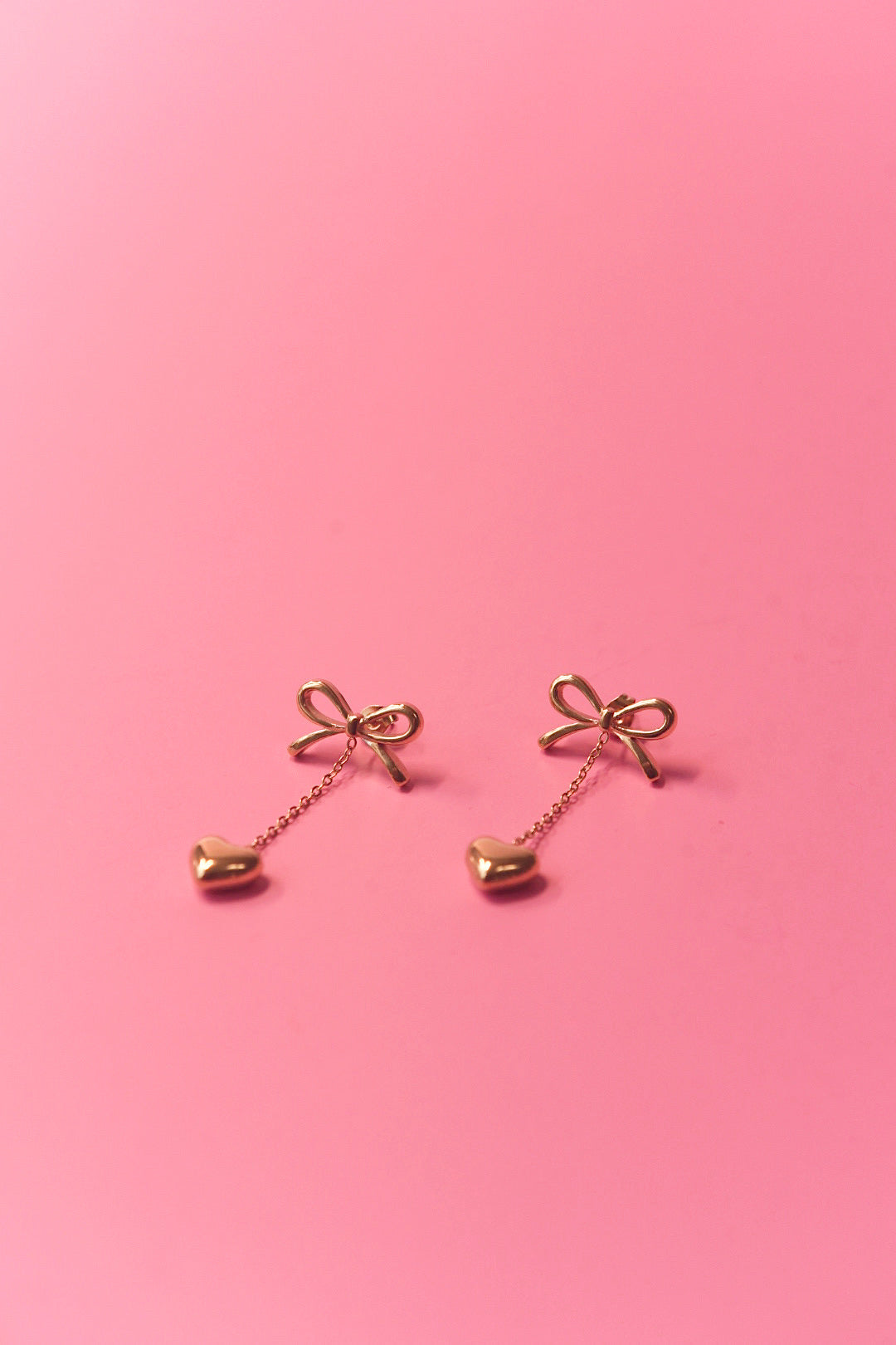 Heart Drop Stud Dangles