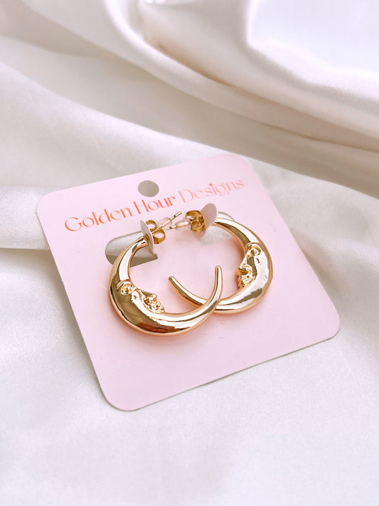 Chunky Happy Moon Hoops