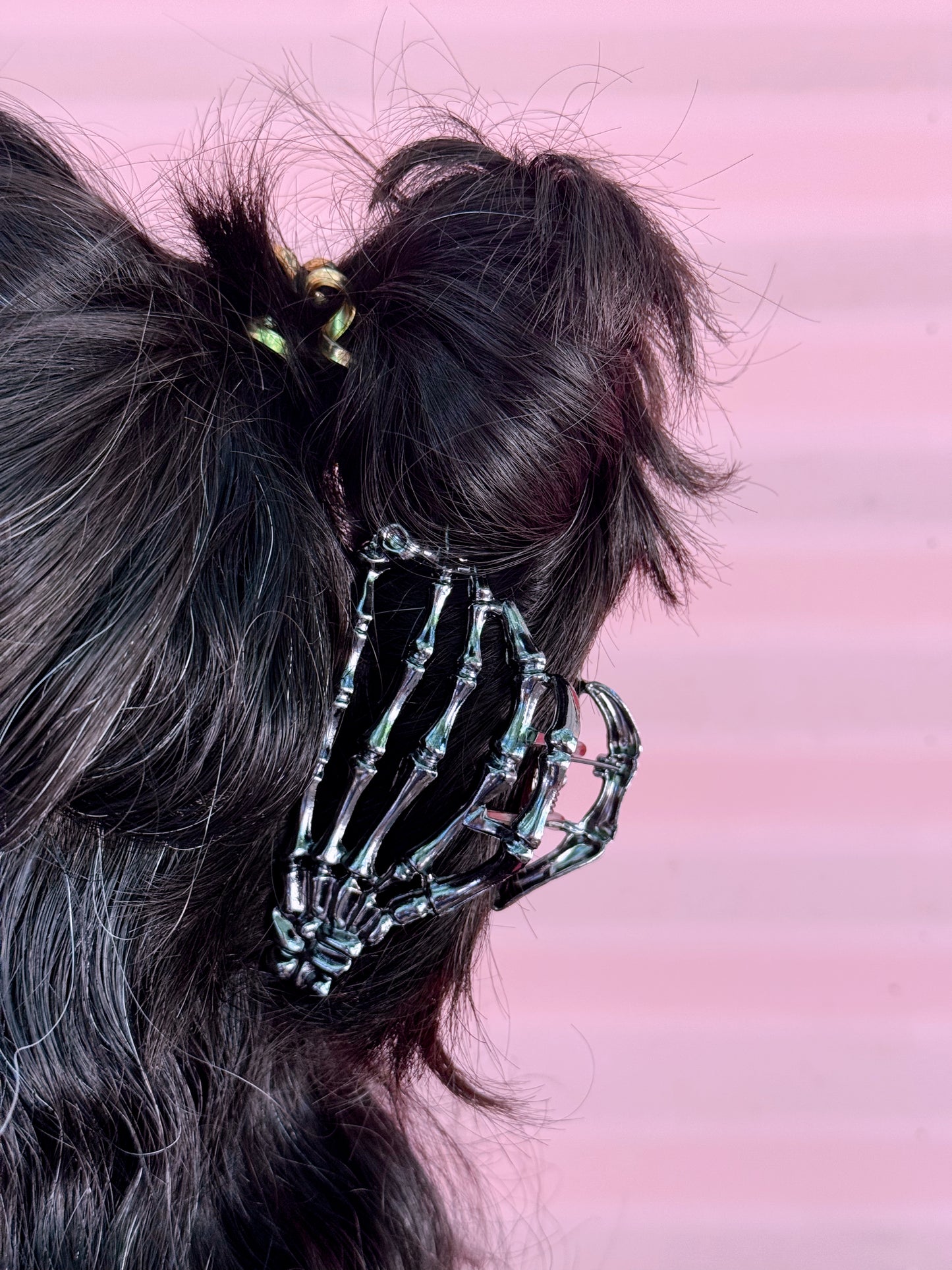 Gunmetal Skeleton Hair Claw