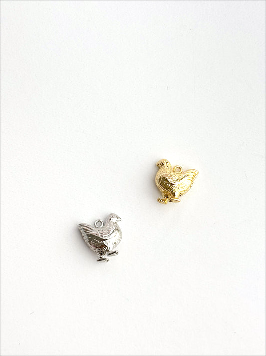 Chicken Charm (Gold + Silver)