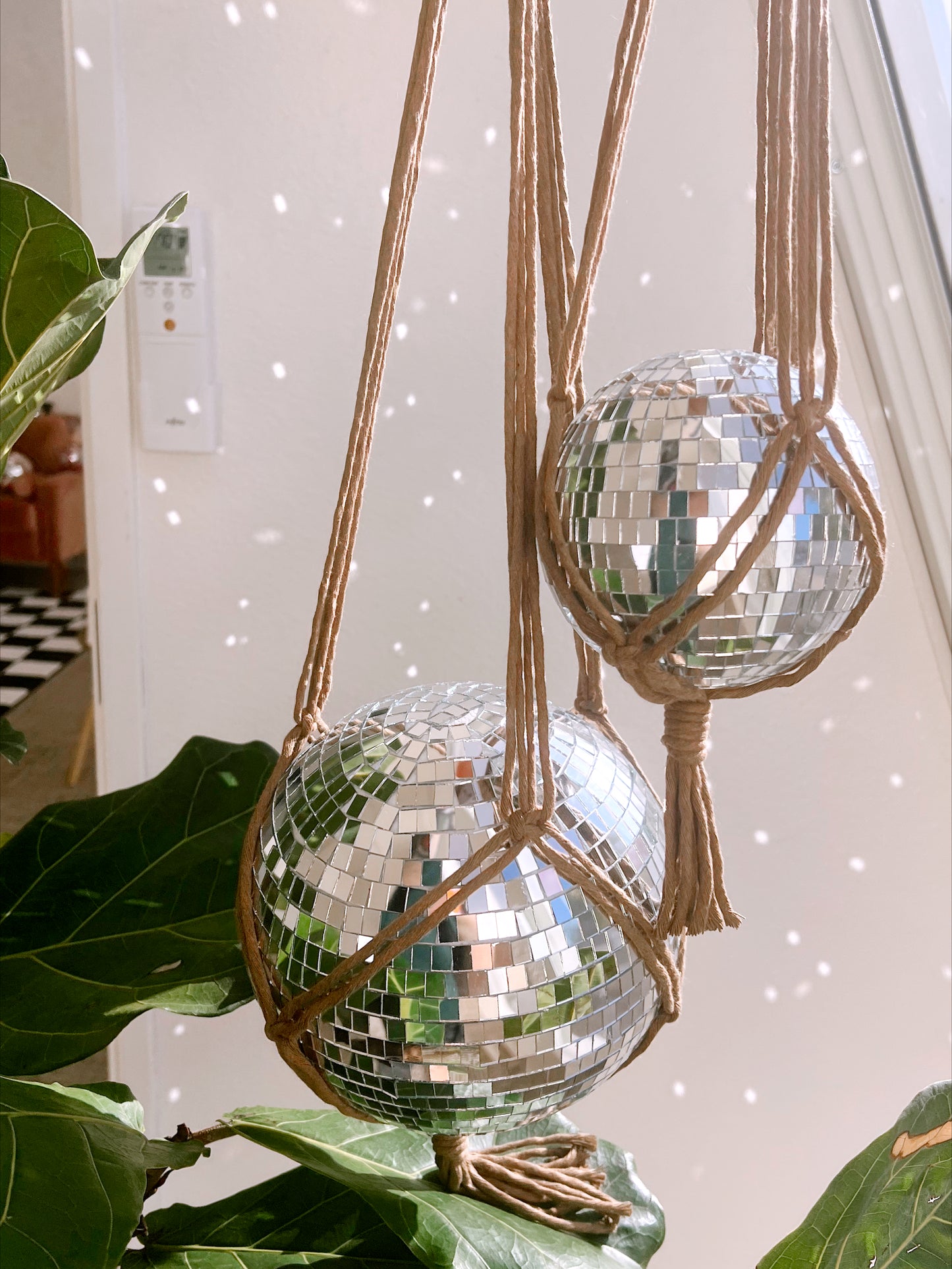 Disco Ball Hangers - Latte Brown