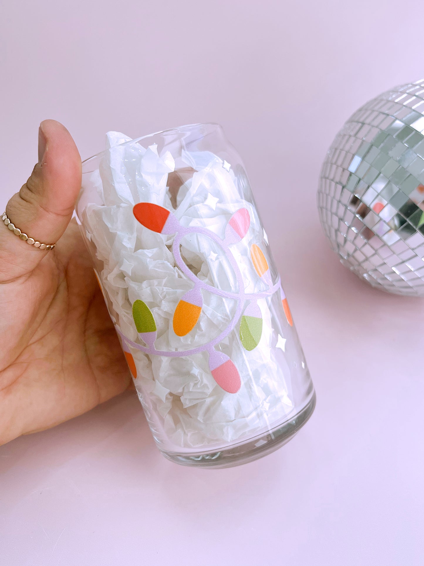 String of Lights Glass Cup