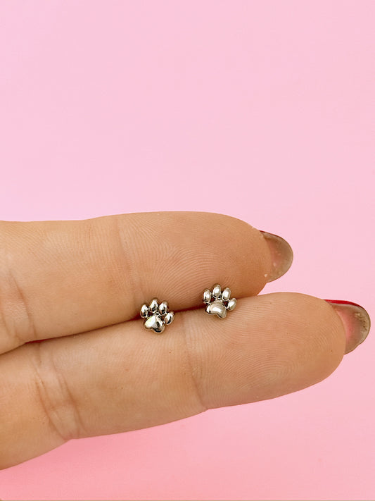 Paw Print Studs (Gold + Silver)