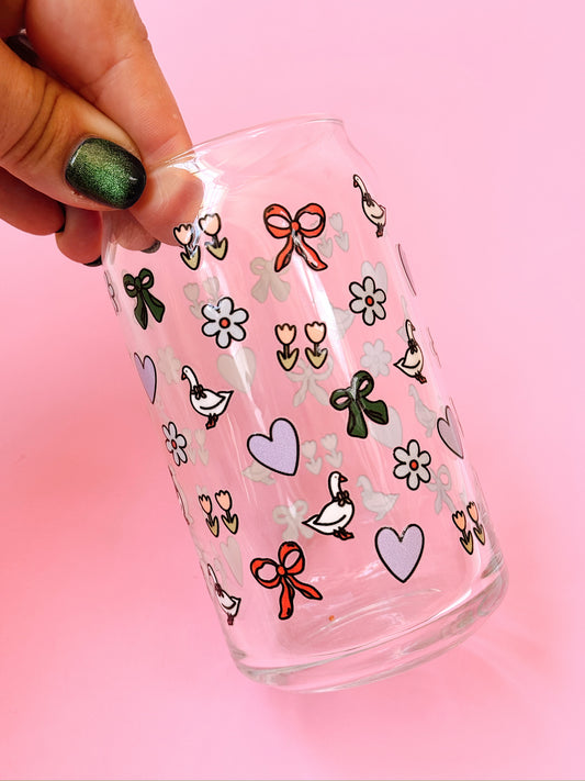 Silly Goose Glass Cup