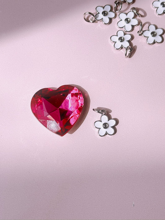 Silver Daisy Flower Charm