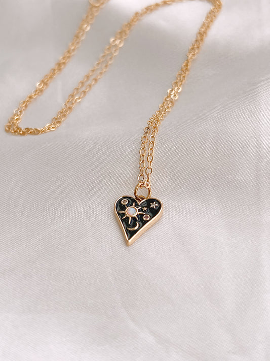 Deep Space Gold-Plated Pendant Necklace