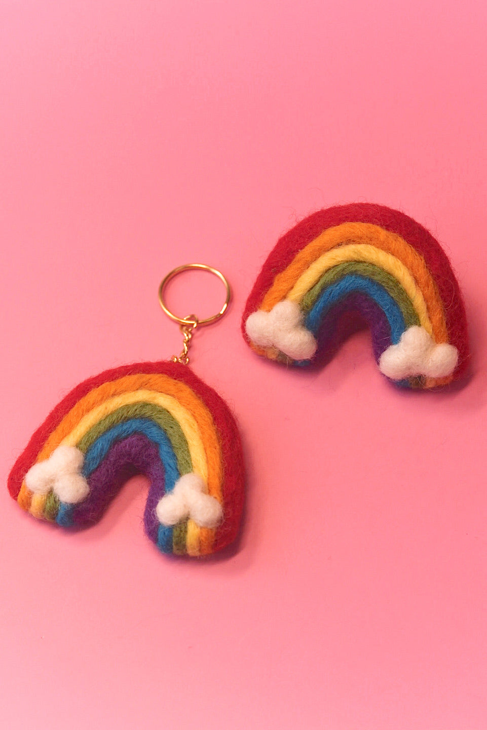 Rainbow Felt Car Vent Clip