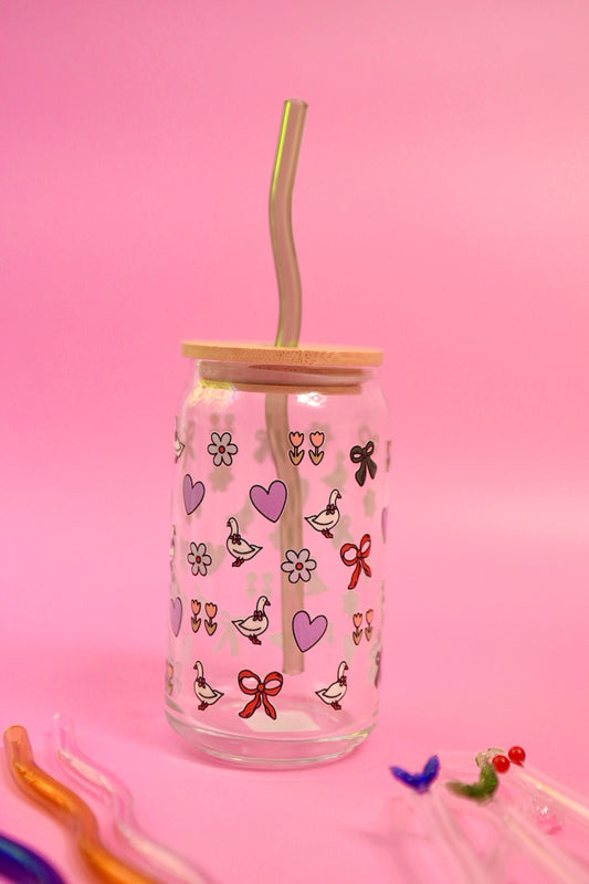 Silly Goose Glass Cup