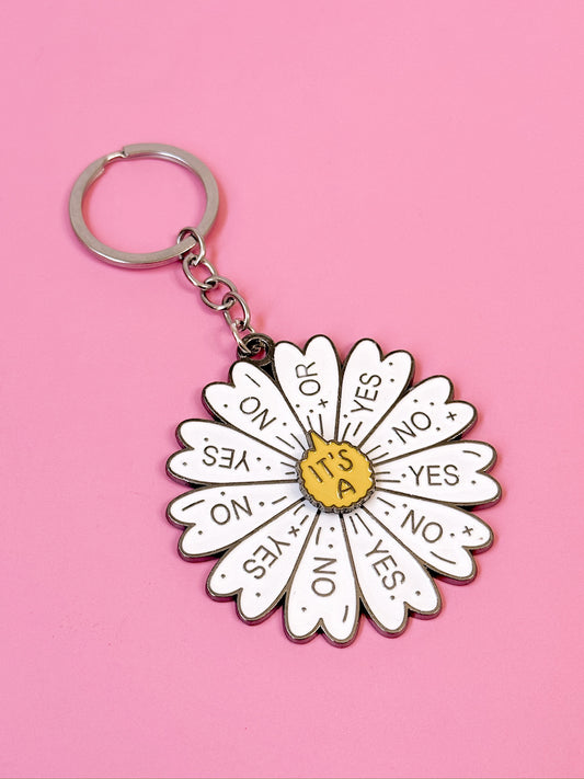 Pick Me Daisy Decider Keychain