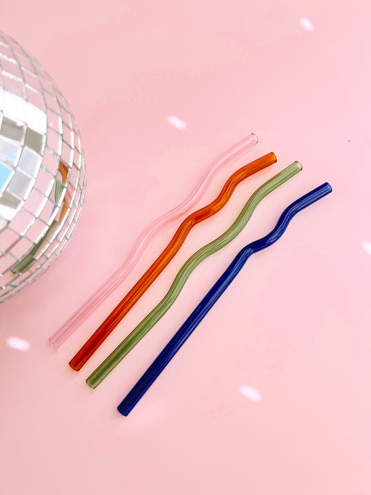 Wavy Glass Straws